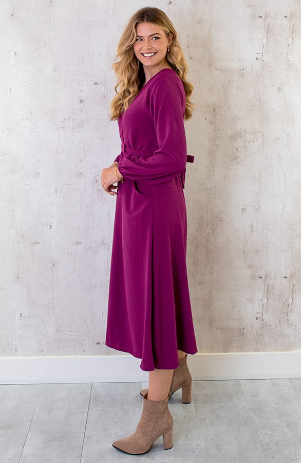 Midi Pocket Dress Magenta – shoparchief, foto 9