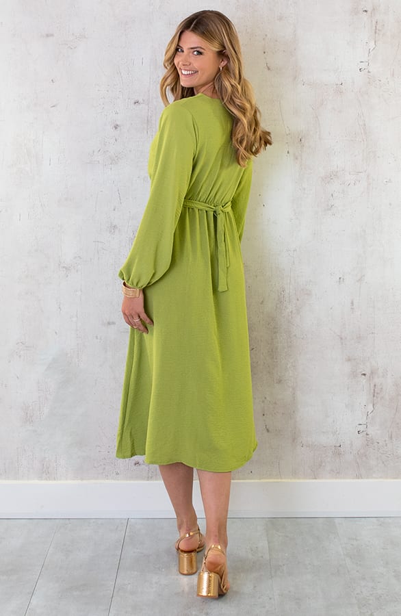 Midi Pocket Dress Olive – shoparchief, foto 5