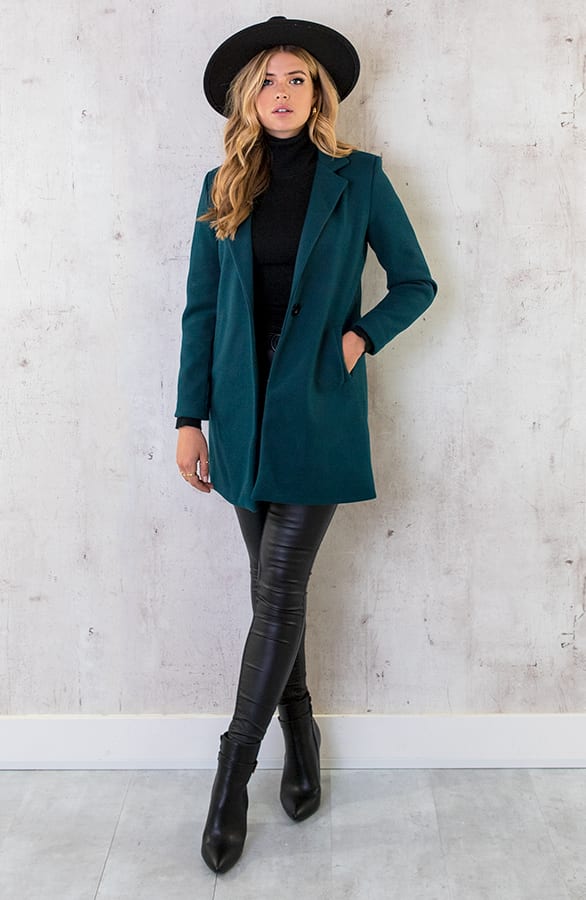 Midi Trenchcoat Smaragd – shoparchief, foto 6