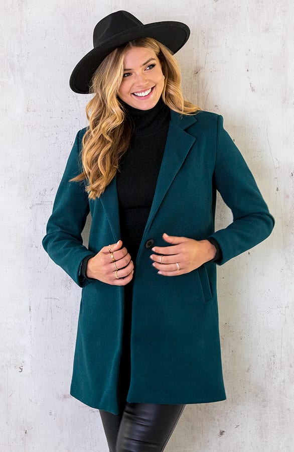 Midi Trenchcoat Smaragd – shoparchief, foto 2