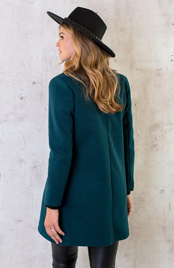Midi Trenchcoat Smaragd – shoparchief, foto 4