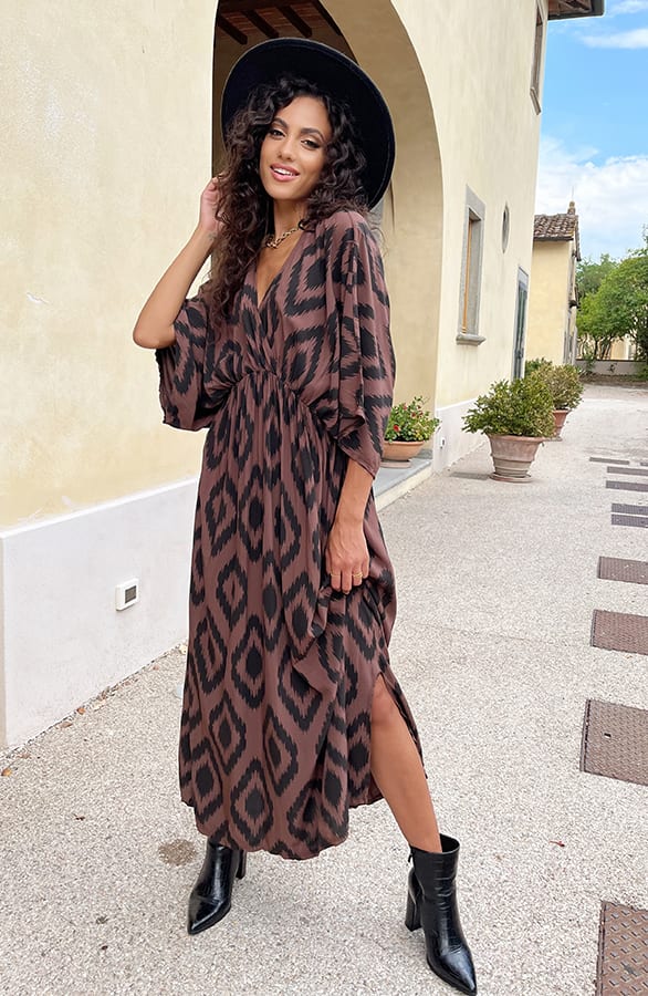 Oversized Print Jurk Choco – shoparchief, foto 1