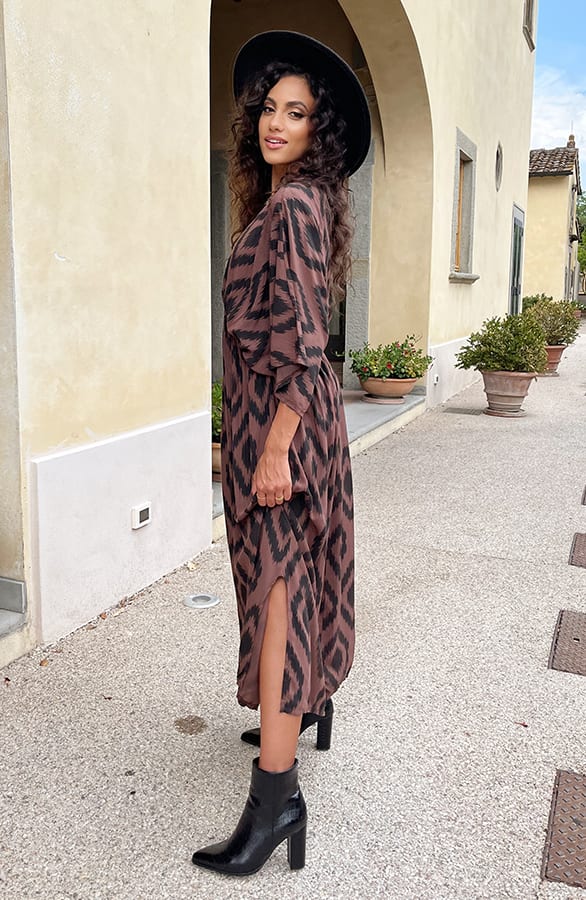 Oversized Print Jurk Choco – shoparchief, foto 3