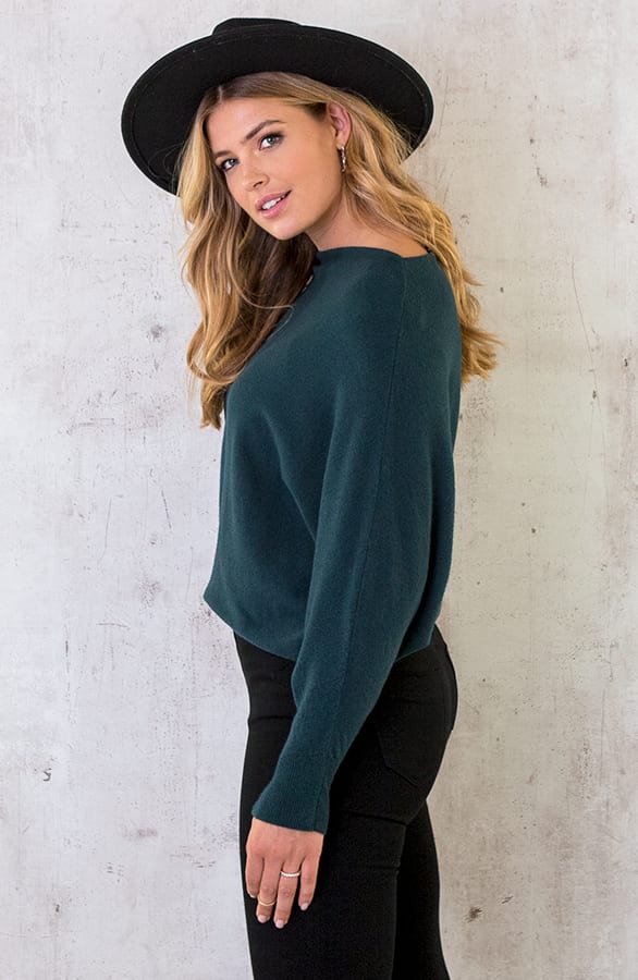 Oversized Soft Pullover Smaragdgrün, Foto 10