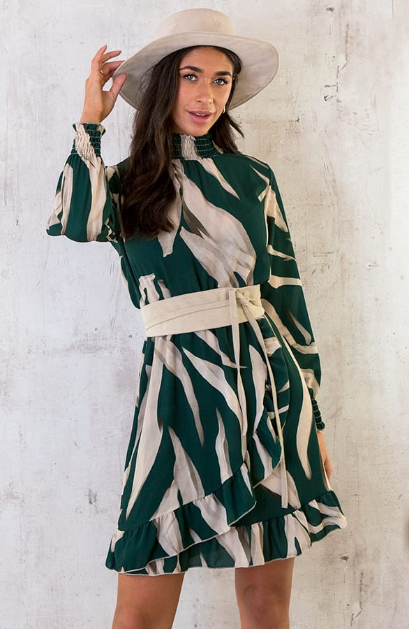 Overslag Col Jurk Zebra Smaragd – shoparchief, foto 3