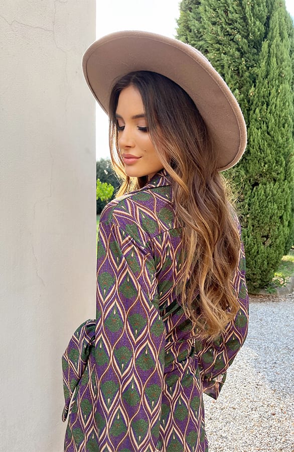 Overslag Strik Jurk Lurex Print – shoparchief, foto 6