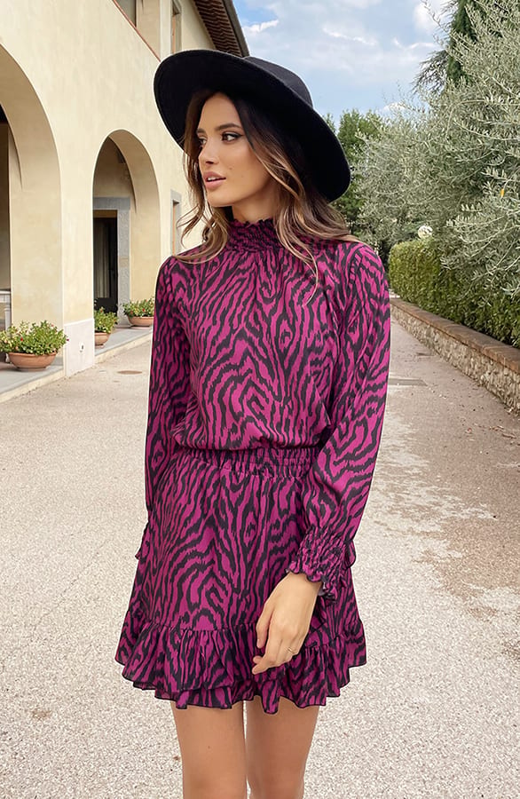 Overslag Zebra Skirt Magenta – shoparchief, foto 5