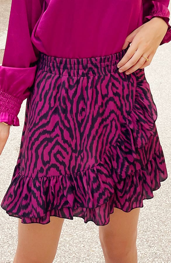 Overslag Zebra Skirt Magenta – shoparchief, foto 8
