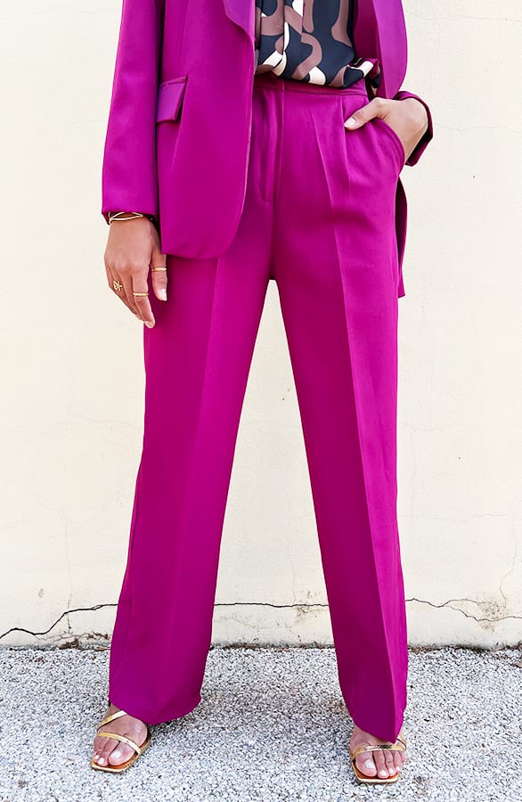 Pantalon High Waist Rome Magenta – shoparchief, foto 1