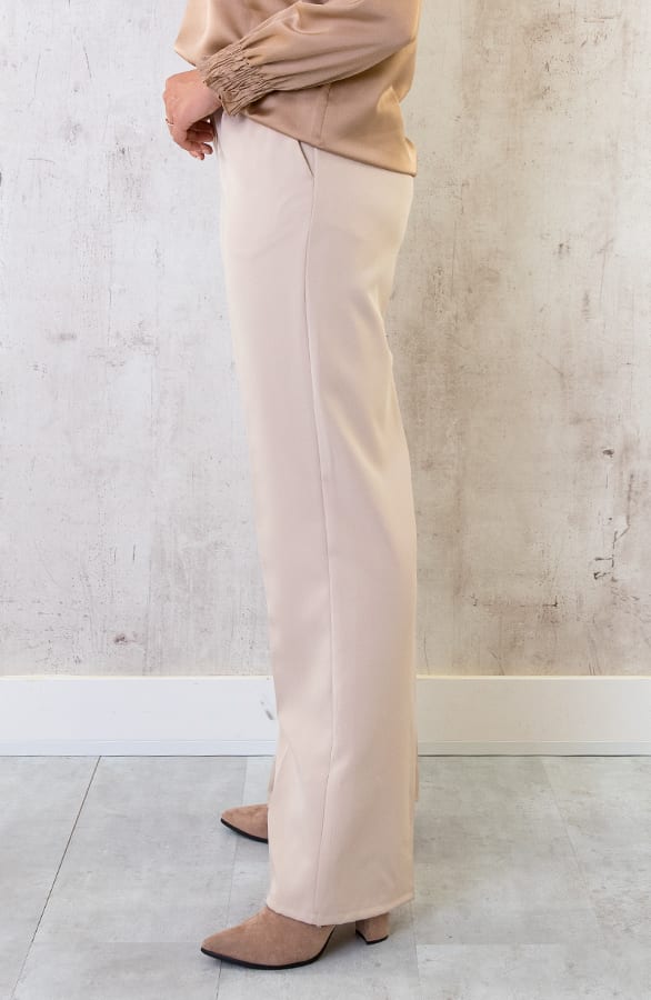 Pantalon High Waist Rome Beige – shoparchief, foto 13