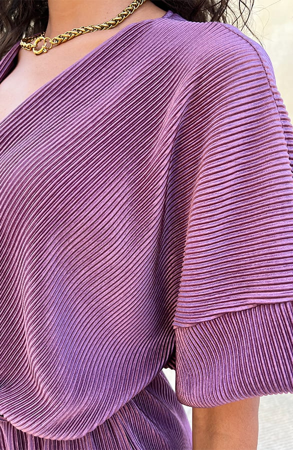Plisse Jumpsuit Mauve – shoparchief, foto 5