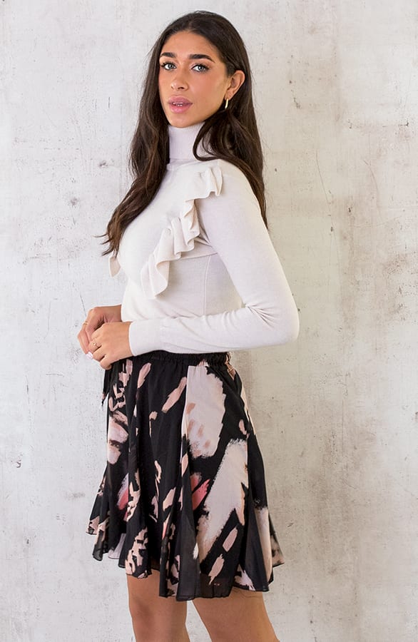 Ruffle Col Top Offwhite – shoparchief, foto 12