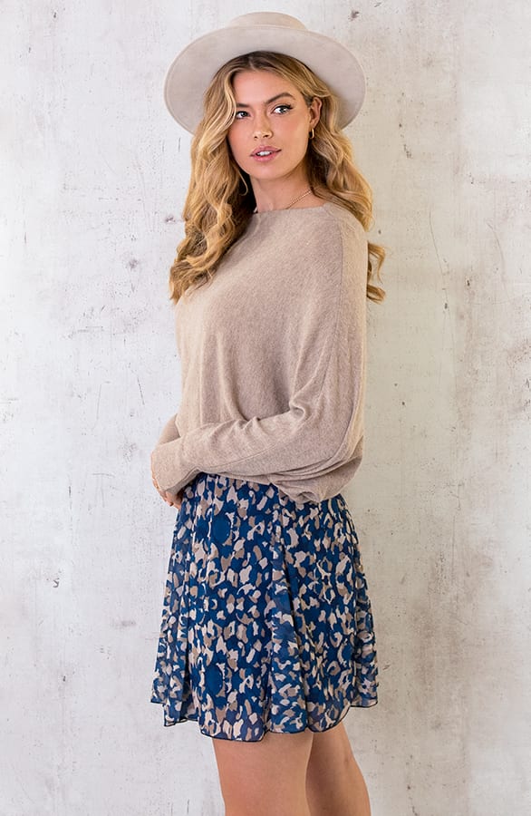 Plooien Rok Stippenprint Blauw – shoparchief, foto 7