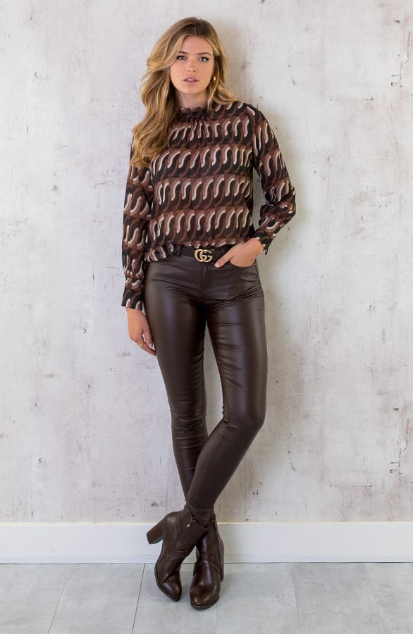 Retro Blouse Print Choco – shoparchief, foto 11