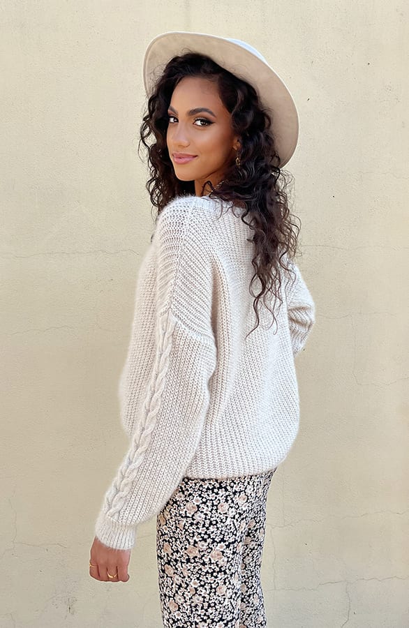 Soft Trui Kabelpatroon Beige – shoparchief, foto 10