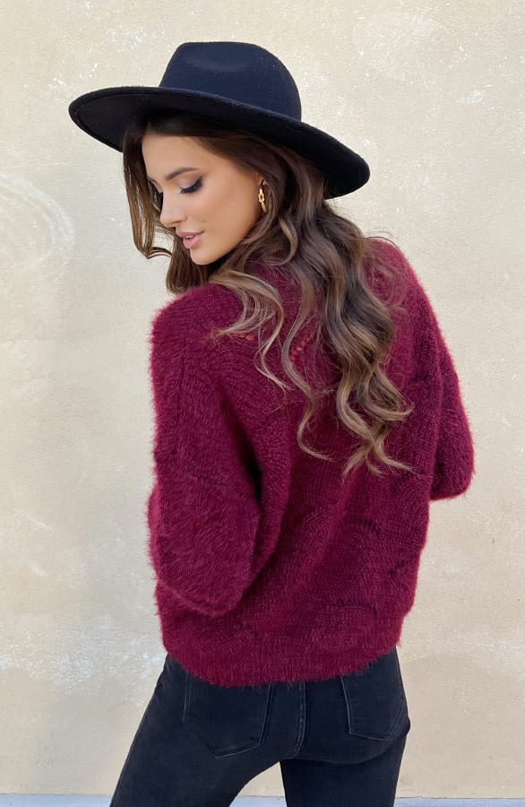 Soft Trui Pattern Bordeaux – shoparchief, foto 1