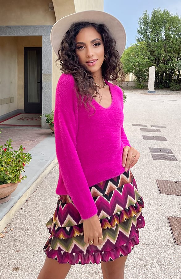 Soft Trui Slim Fit Fuchsia – shoparchief, foto 8