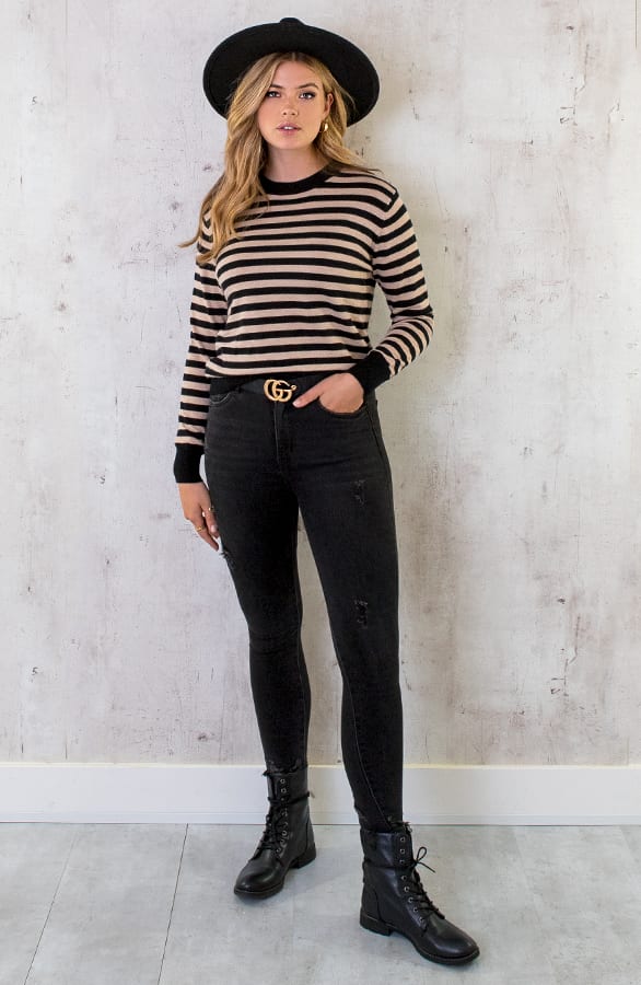 Strepen Top Zwart Goud – shoparchief, foto 8