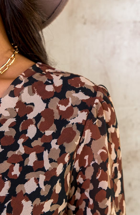 V-hals Strik Jurk Dots Choco – shoparchief, foto 6