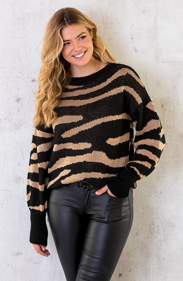 Zebra Trui Camel – shoparchief, foto 3