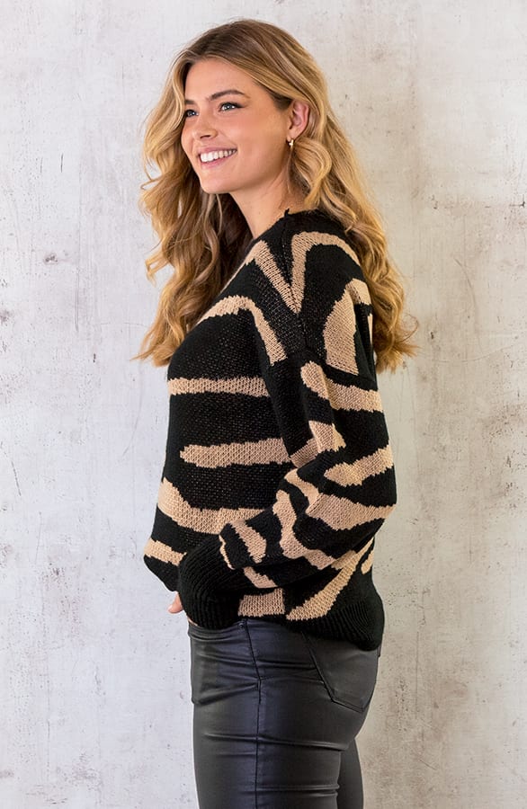 Zebra Trui Camel – shoparchief, foto 5