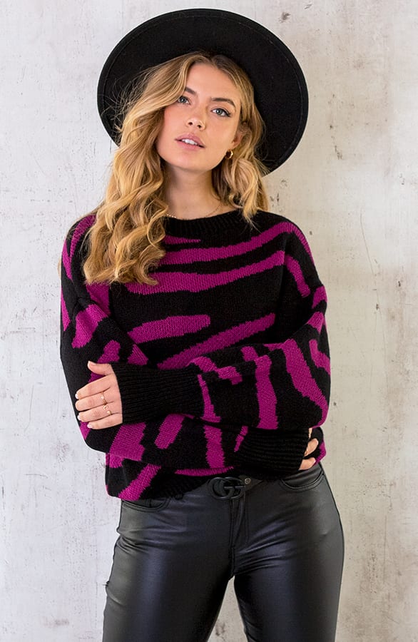 Zebra Trui Magenta – shoparchief, foto 5