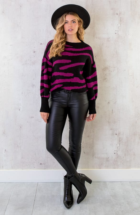 Zebra Trui Magenta – shoparchief, foto 9