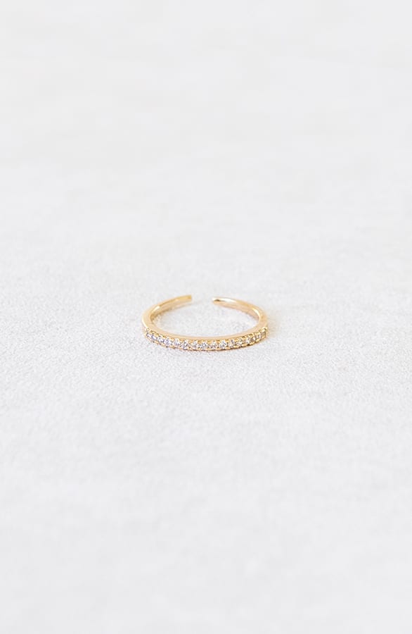 Alliance Ring Met Strasstenen Goud – shoparchief, foto 1