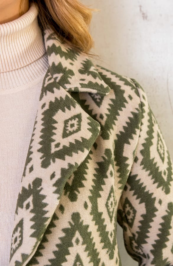 Aztec Printed Jas Army – shoparchief, foto 6