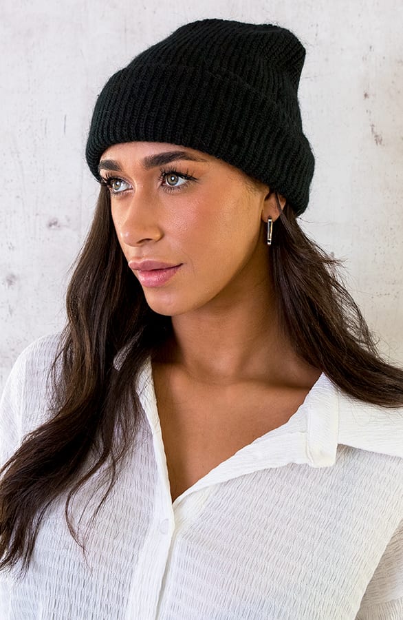 Dames Beanie Zwart – shoparchief, foto 3