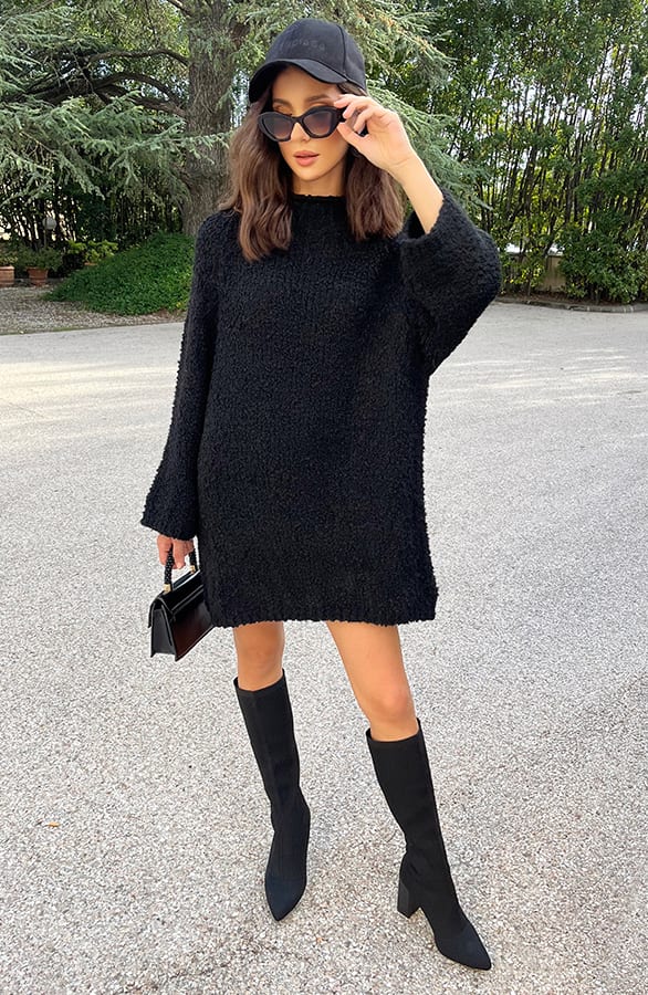 Boucle Oversized Tuniek Zwart – shoparchief, foto 5