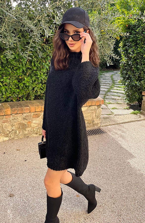 Boucle Oversized Tuniek Zwart – shoparchief, foto 4