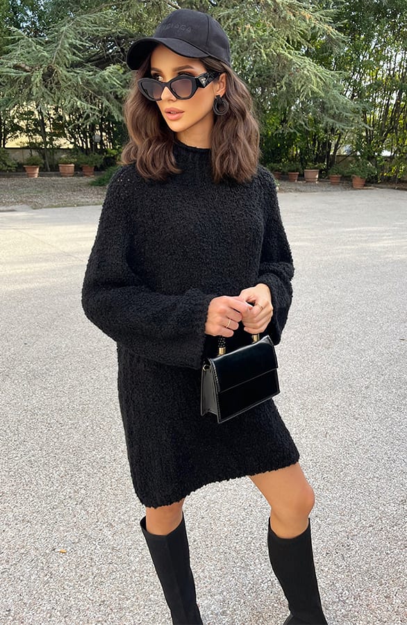 Boucle Oversized Tuniek Zwart – shoparchief, foto 1