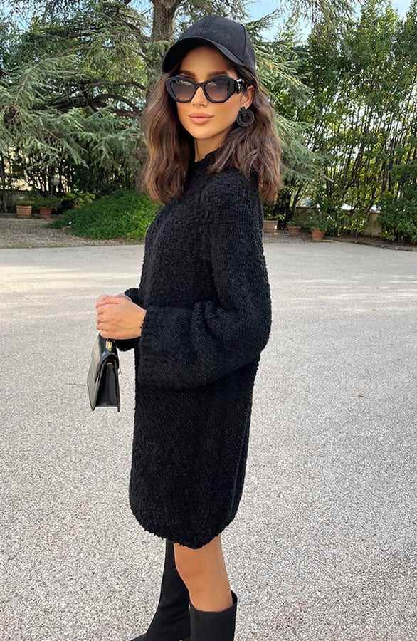 Boucle Oversized Tuniek Zwart – shoparchief, foto 2