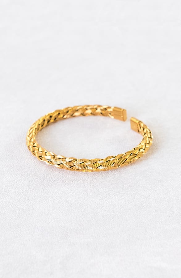 Braided Bangle Goud – shoparchief, foto 1