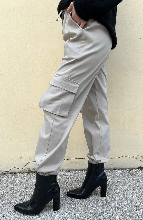 Cargo Pants Beige – shoparchief, foto 7