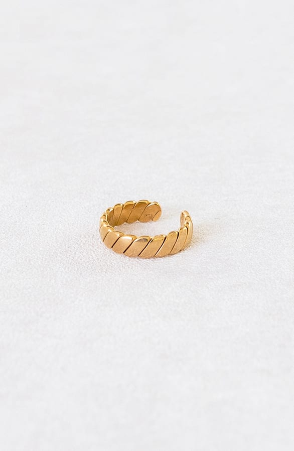 Chunky Croissant Ring Goud – shoparchief, foto 2