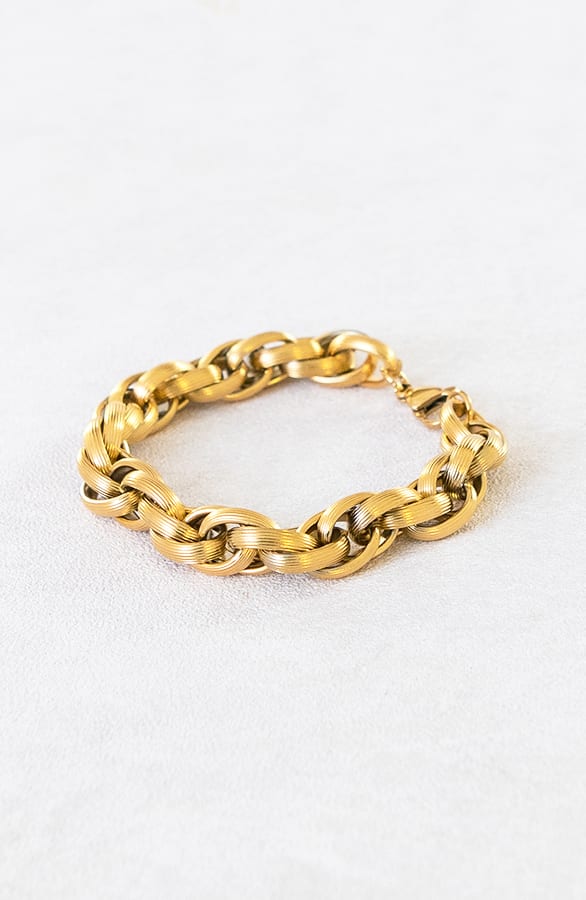 Chunky Schakel Armband Goud – shoparchief, foto 3