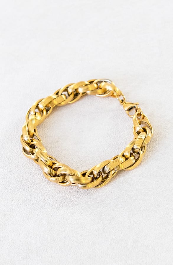Chunky Schakel Armband Goud – shoparchief, foto 2