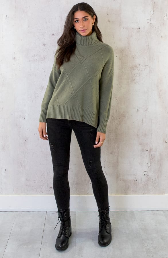 Col Trui Met Ruit Patroon Army – shoparchief, foto 6