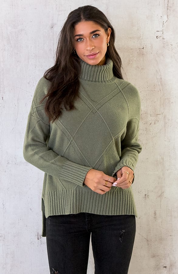 Col Trui Met Ruit Patroon Army – shoparchief, foto 1