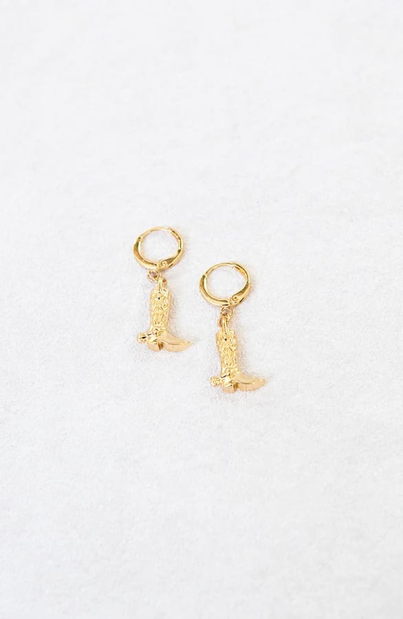 Cowboyboots Oorbellen Goud – shoparchief, foto 1