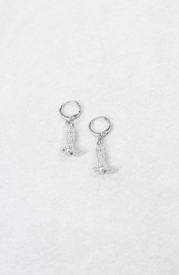 Cowboyboots Oorbellen Zilver – shoparchief, foto 1