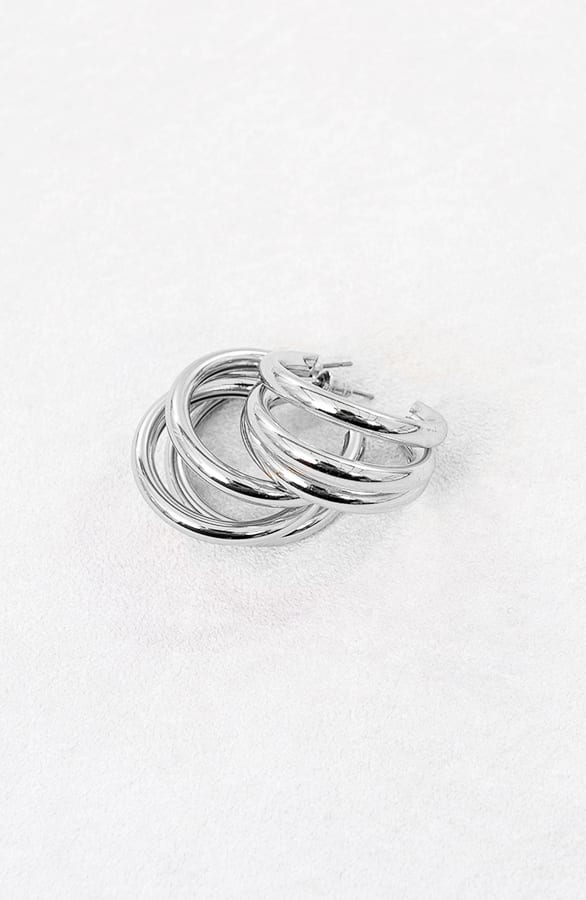 Creool Triple Oorbellen Zilver – shoparchief, foto 3