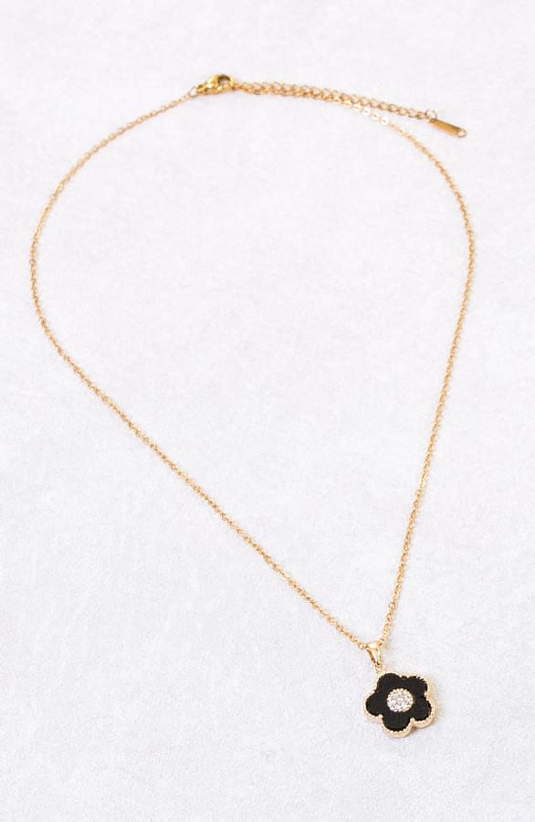 Flower Steen Ketting Goud – shoparchief, foto 2