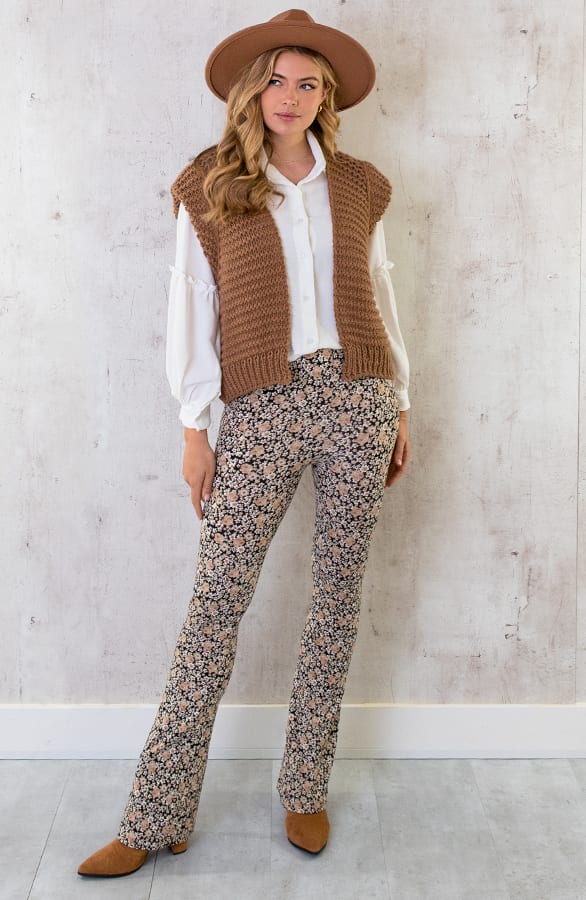 Gebreid Gilet Camel – shoparchief, foto 7
