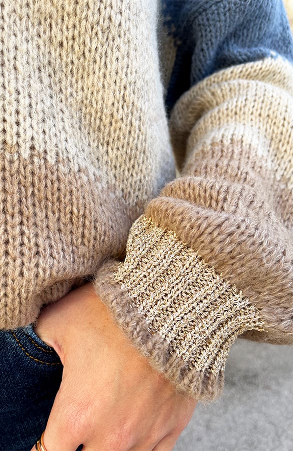 Gebreide Banen Trui Jeansblauw – shoparchief, foto 6