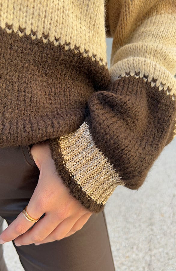 Gebreide Banen Trui Taupe – shoparchief, foto 5
