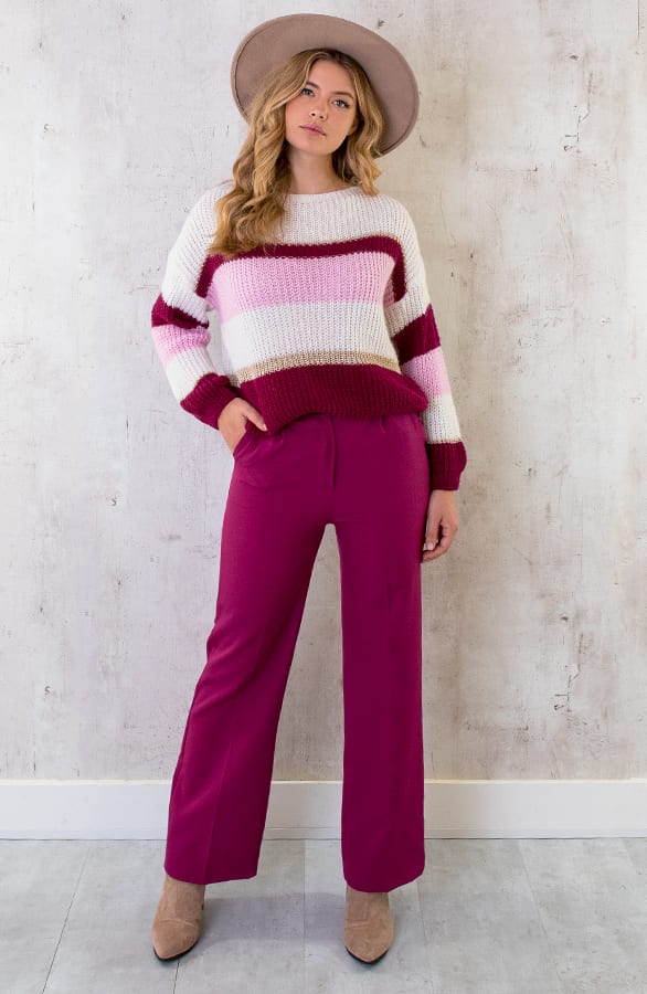 Pantalon High Waist Rome Magenta – shoparchief, foto 8
