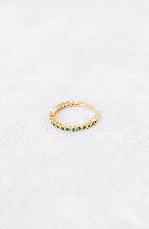 Green Stone Ring Gold – shoparchief, foto 1